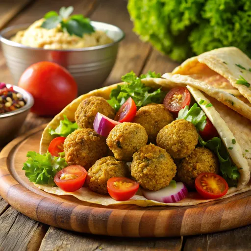 لفائف الخضار المشوية بالفلافل